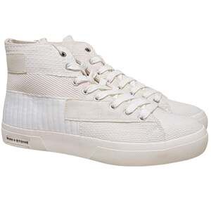 Sun + Stone Men Danas High Top Patchwork Sneakers Size US 9.5M White
